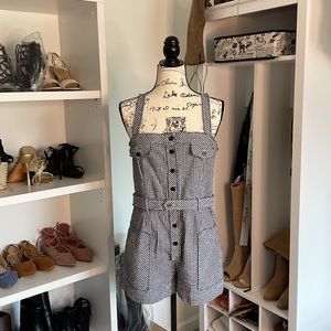 Gingham Printed Romper